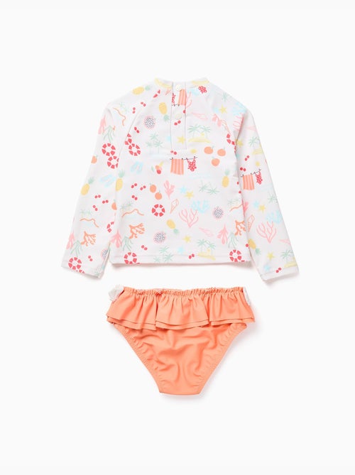 Ensemble de bain avec protection UV 40+ et motif plage - Kiabi