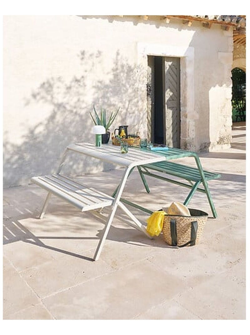 Ensemble de balcon en acier 2 places DRILIA Beige - Kiabi