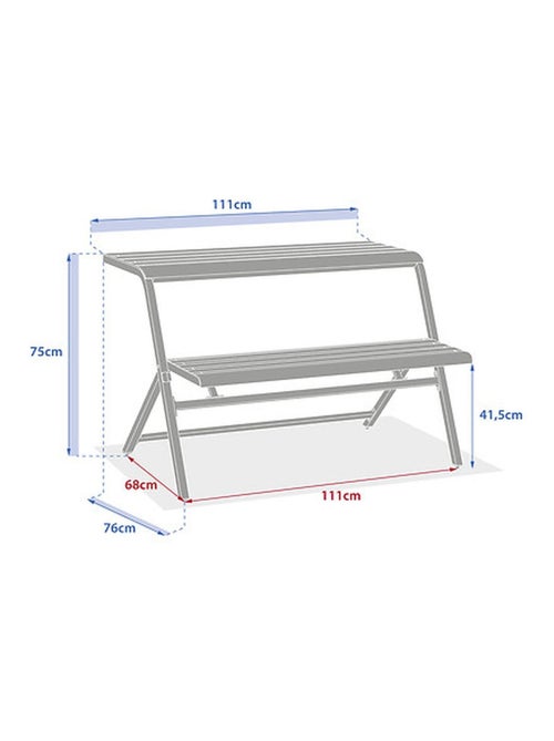 Ensemble de balcon en acier 2 places DRILIA - Kiabi