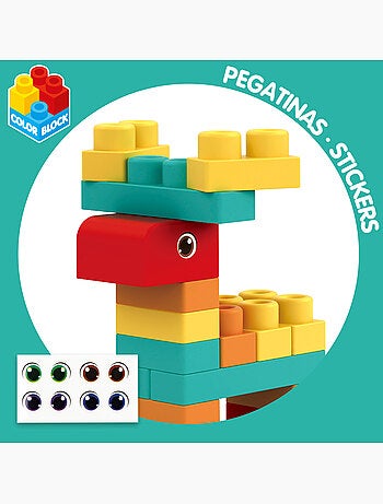 Ensemble de blocs de construction flexi 52 pièces color block