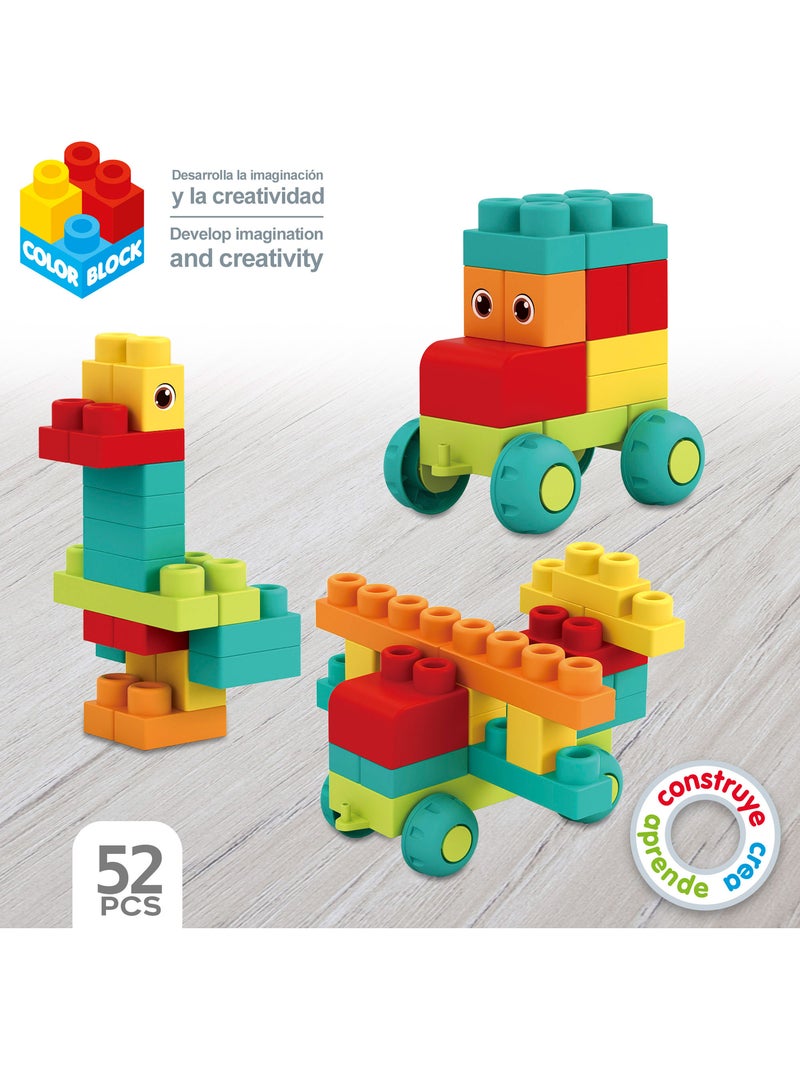 Ensemble de blocs de construction flexi 52 pièces color block N/A - Kiabi