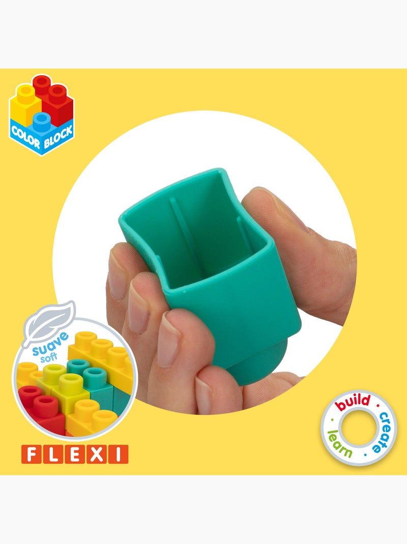 Ensemble de blocs de construction flexi 52 pièces color block N/A - Kiabi