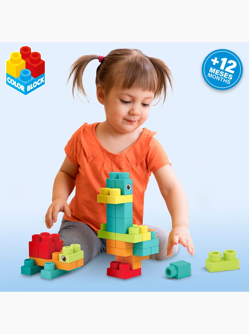 Ensemble de blocs de construction flexi 52 pièces color block N/A - Kiabi