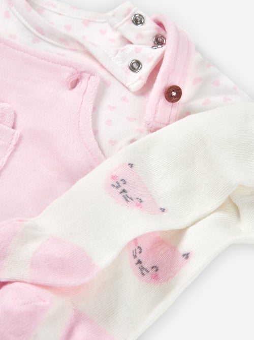 Ensemble de body, robe salopette et collants - Kiabi