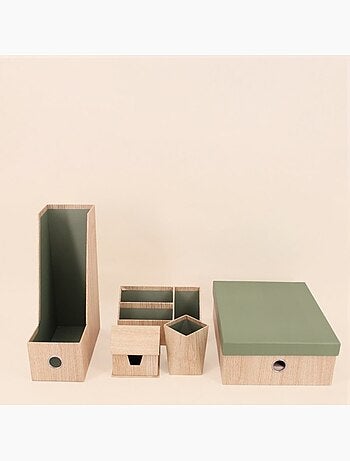 Ensemble de bureau 5 pièces en carton recyclé