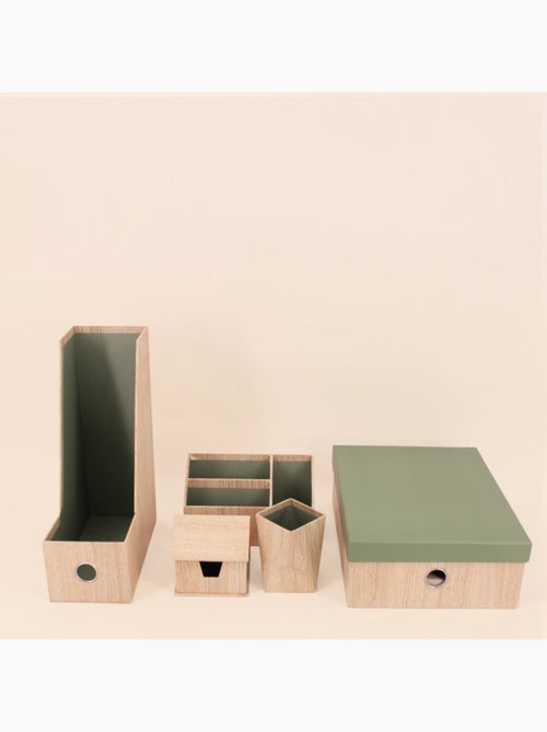 Ensemble de bureau 5 pièces en carton recyclé - Kiabi Ensemble de bureau 5 pièces en carton recyclé - Kiabi
