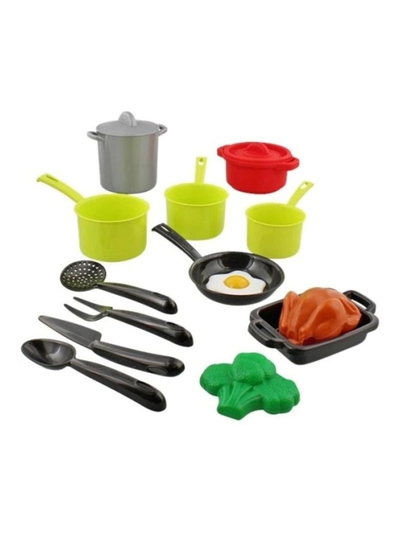 Ensemble de casseroles et poêles avec ustensiles de cuisine Multicolore - Kiabi