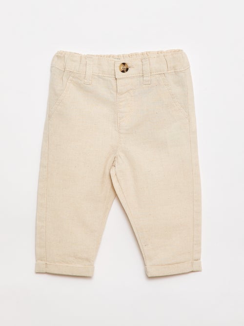 Ensemble de cérémonie 4 pièces en coton et lin - Kiabi