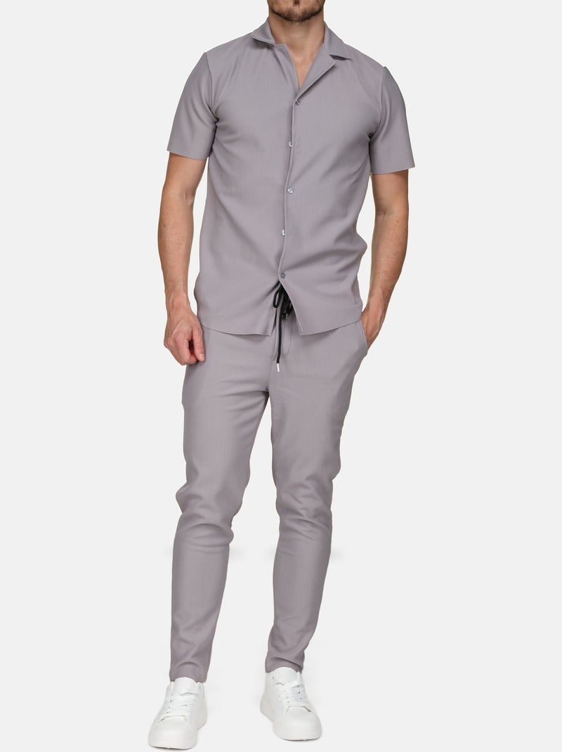 Ensemble de chemise ample Gris - Kiabi