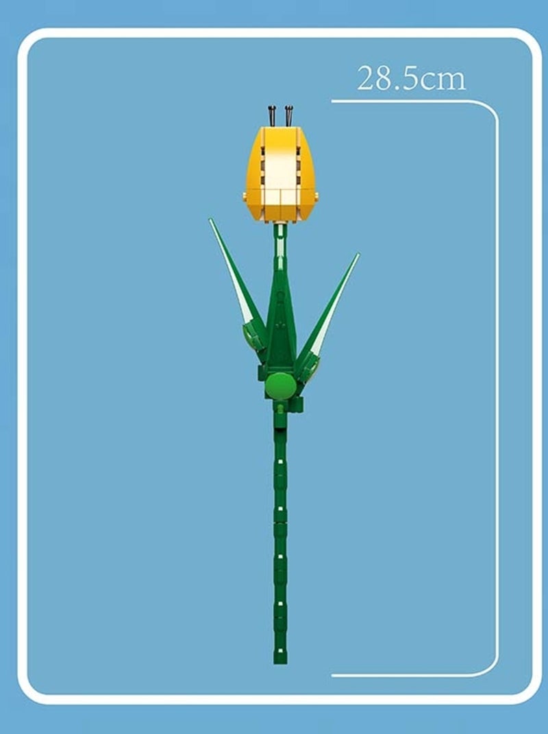 Ensemble de construction artificielle en forme de bourgeon de tulipe Jaune - Kiabi