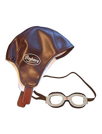 Ensemble de course vintage pilote marron pour enfants