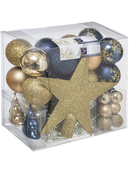 Ensemble de décorations pour sapin de Noël 44 pièces - Kiabi