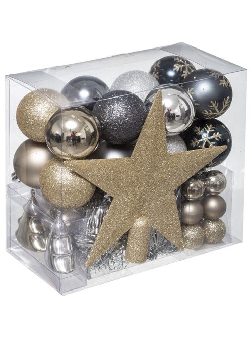 Ensemble de décorations pour sapin de Noël 44 pièces - Kiabi