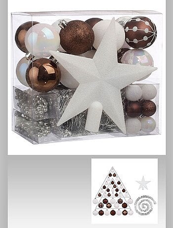 Ensemble de décorations pour sapin de Noël 44 pièces