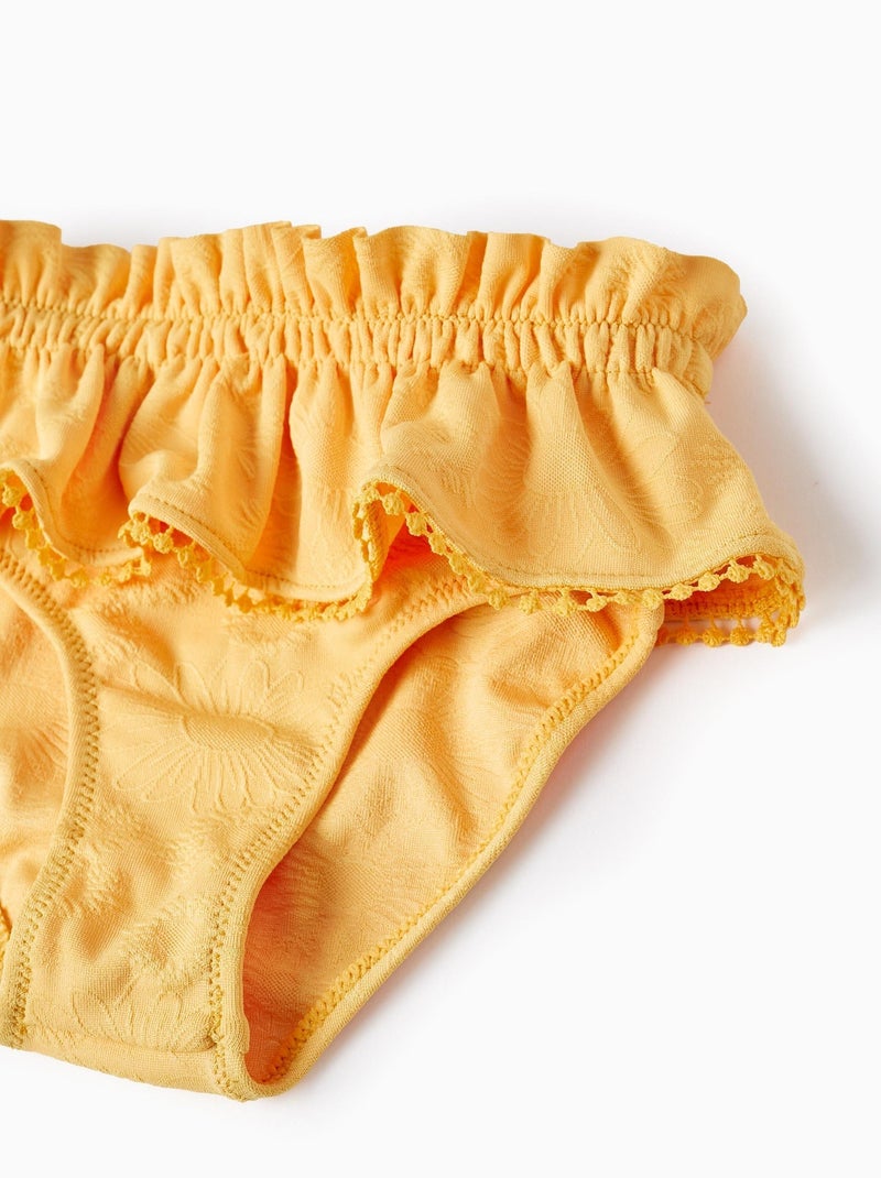 Ensemble de deux pièces pour bébé fille. Il se compose d'une culotte de bain jaune Jaune - Kiabi
