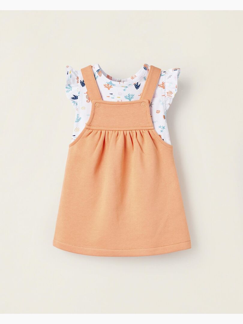 LYSINK Ensemble 2 Pièces Barboteuse Dentelle Bébé Fille - Robe Tutu Volants Avec Bandeau Floral