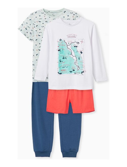 DeFacto Pyjama Garçon Ensemble Coton Confort – Pyjamas Enfant Ado Doux Et Tendance