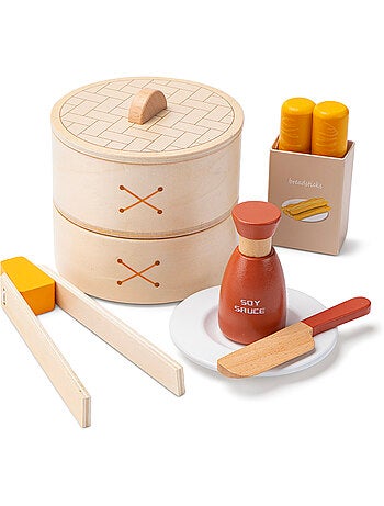 Ensemble de Dim Sum en bois