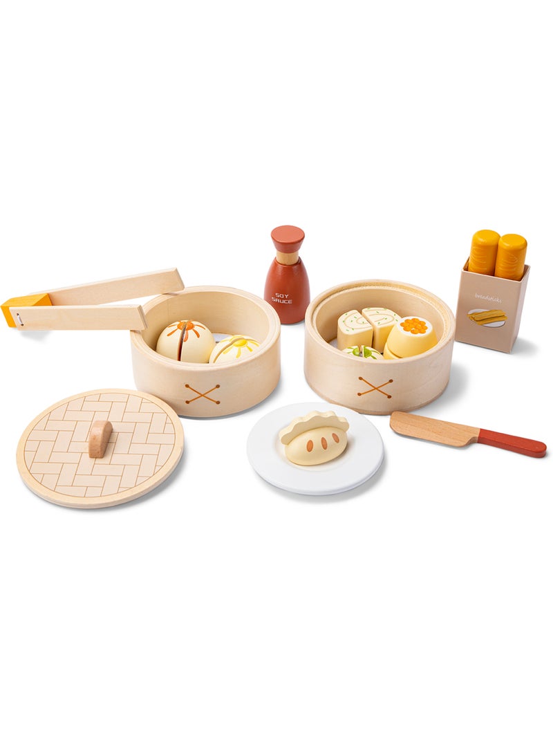 Ensemble de Dim Sum en bois Beige - Kiabi