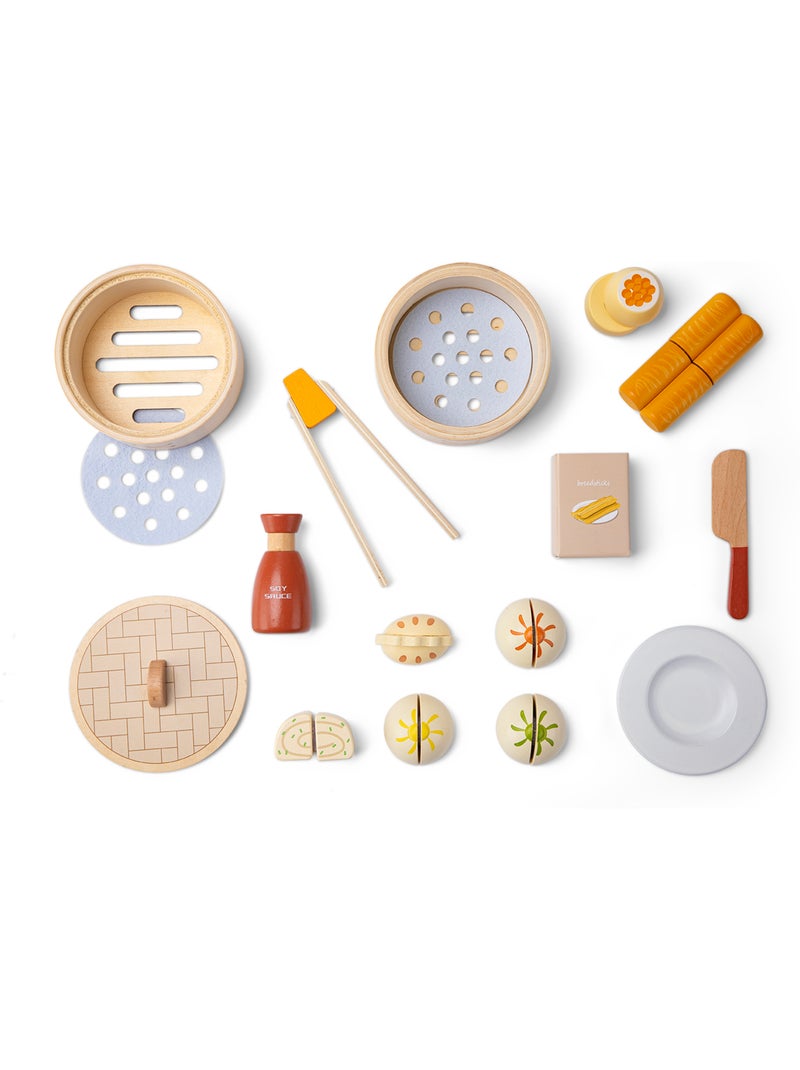 Ensemble de Dim Sum en bois Beige - Kiabi