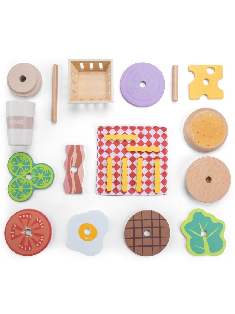 Ensemble de Fast Food en bois Beige - Kiabi