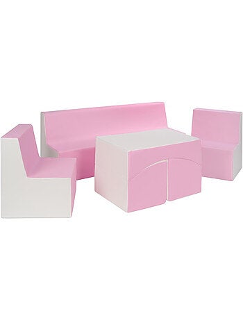 Ensemble de fauteuils chambre enfant blanc, rose (pastel)