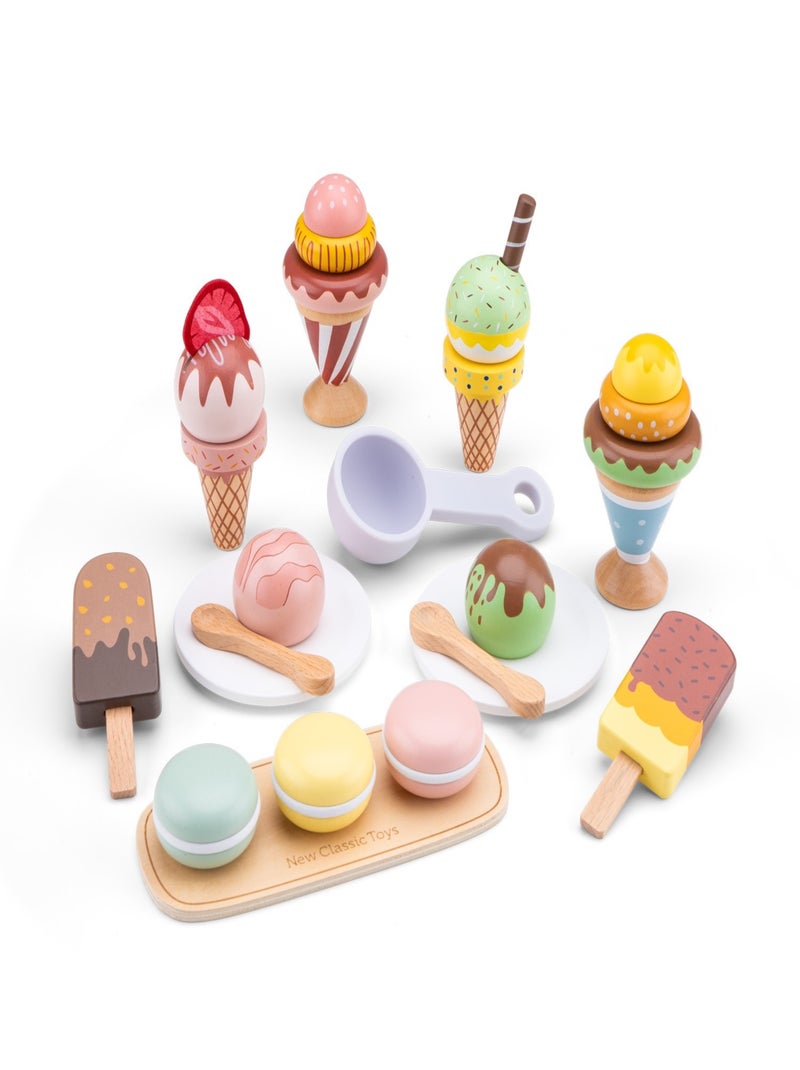 Ensemble de glaces en bois 25 pcs Blanc - Kiabi
