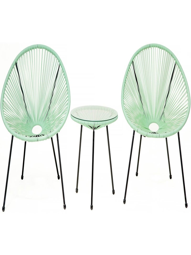 Ensemble de jardin acapulco  "Liana" - 2 places - Vert clair Vert clair - Kiabi