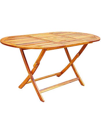 Ensemble de jardin pliable en acacia 7 pièces
