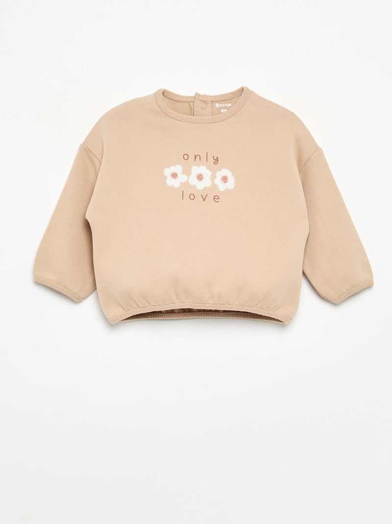 Ensemble de jogging 2 pièces - Sweat + pantalon Beige - Kiabi