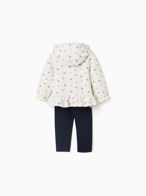 Ensemble de jogging 3 pièces en coton avec imprimé floral - Kiabi Ensemble de jogging 3 pièces en coton avec imprimé floral - Kiabi