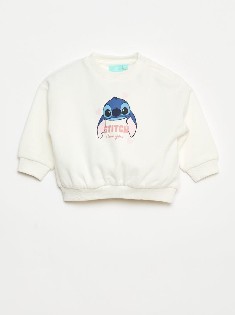 Ensemble de jogging 'Disney' 'Stitch' sweat + pantalon - 2 pièces Blanc - Kiabi