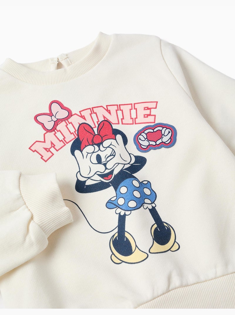 Ensemble de jogging en coton avec imprimé minnie Blanc - Kiabi