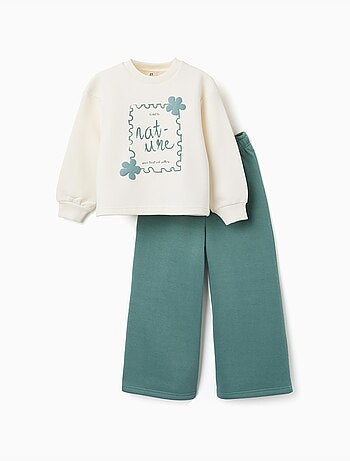 Ensemble de jogging en coton peigné avec imprimé art