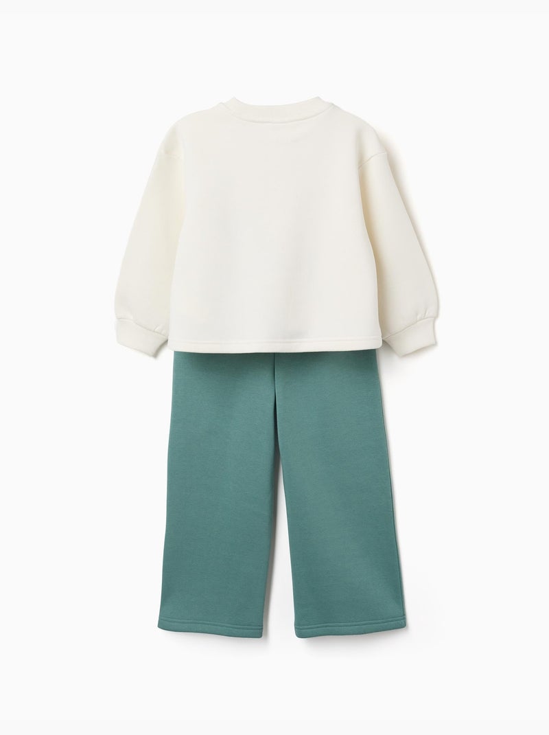 Ensemble de jogging en coton peigné avec imprimé art Blanc - Kiabi