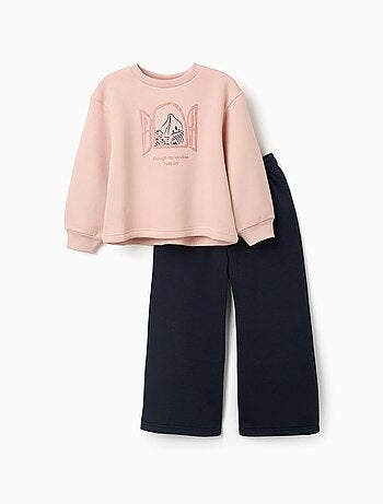 Ensemble de jogging en coton peigné avec imprimé art