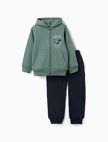 Ensemble de jogging en coton peigné avec imprimé art