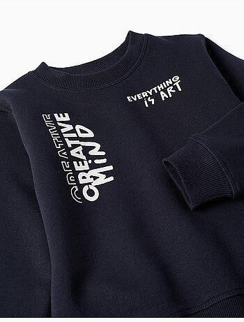 Ensemble de jogging en coton peigné avec imprimé Creative