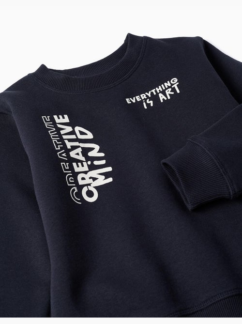 Ensemble de jogging en coton peigné avec imprimé creative - Kiabi