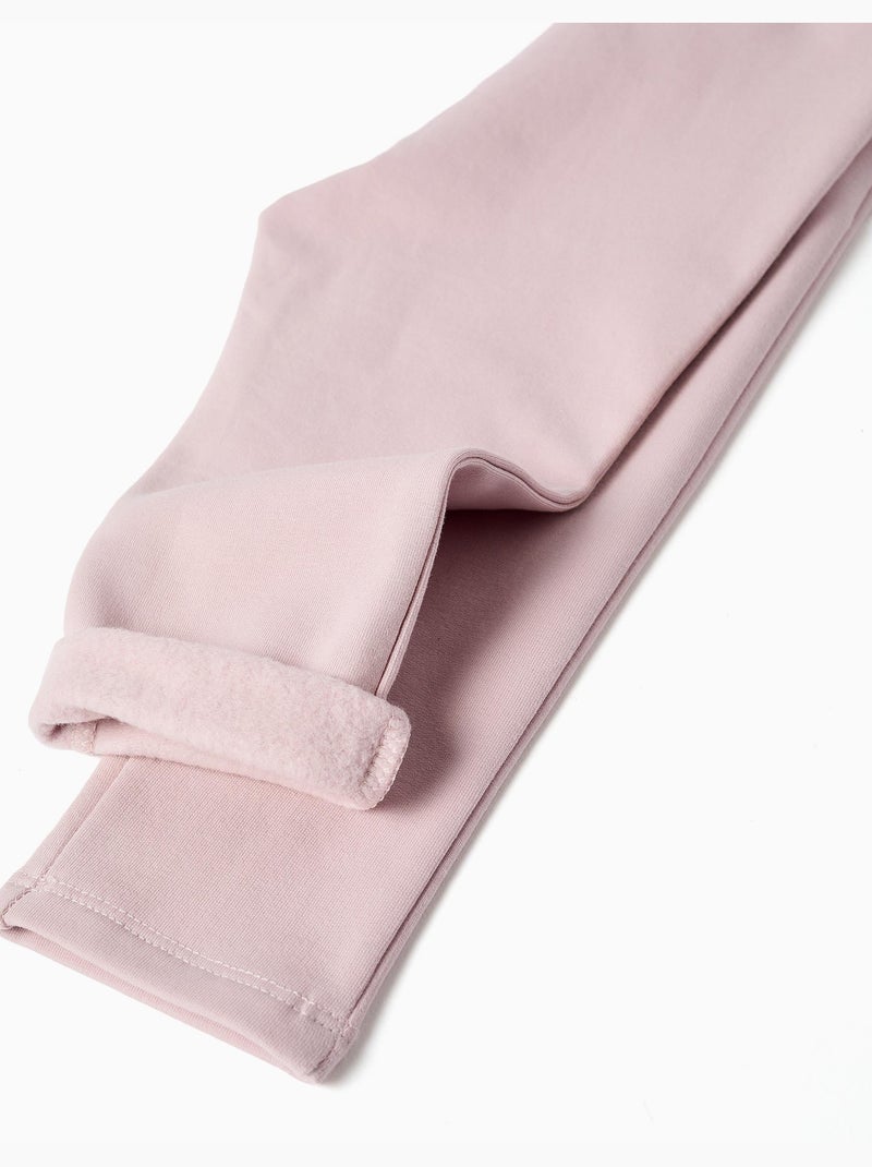 Ensemble de jogging en coton peigné avec imprimé de cœurs et pois Mauve lilas - Kiabi