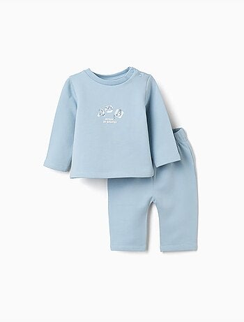 Ensemble de jogging en coton peigné avec imprimé en relief