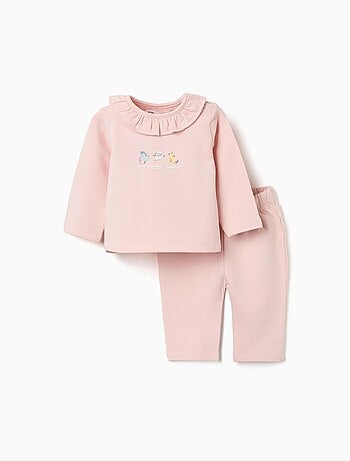 Ensemble de jogging en coton peigné avec imprimé en relief