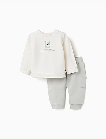 Ensemble de jogging en coton peigné avec imprimé en relief