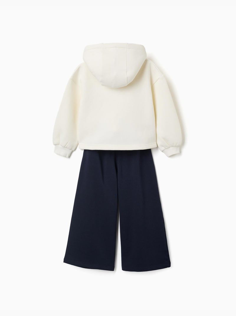 Ensemble de jogging en coton peigné avec imprimé floral Blanc - Kiabi