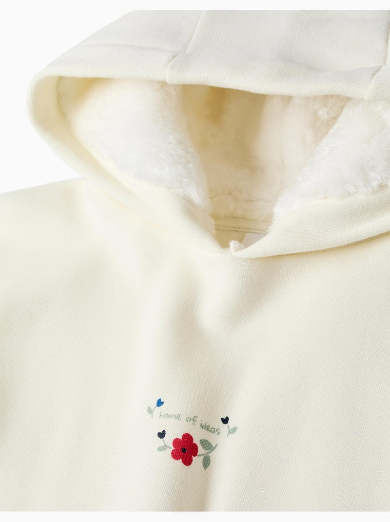 Ensemble de jogging en coton peigné avec imprimé floral Blanc - Kiabi