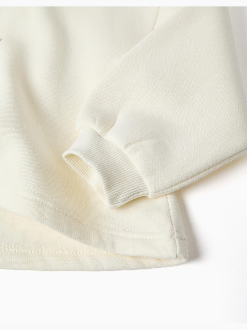 Ensemble de jogging en coton peigné avec imprimé floral Blanc - Kiabi