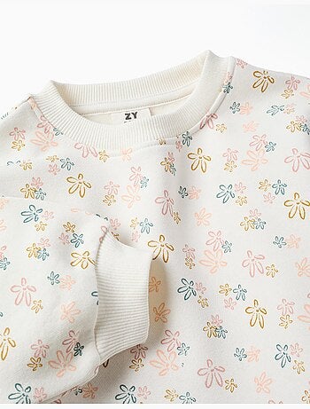 Ensemble de jogging en coton peigné avec imprimé floral