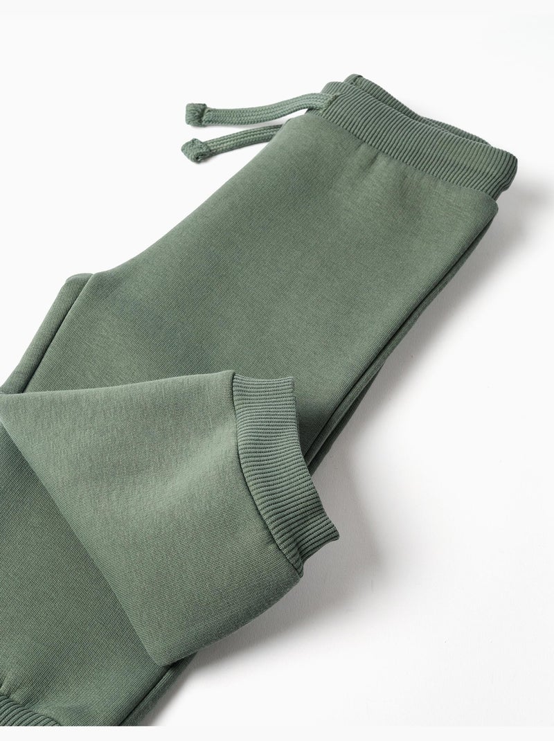 Ensemble de jogging en coton peigné avec imprimé maison Vert foncé - Kiabi