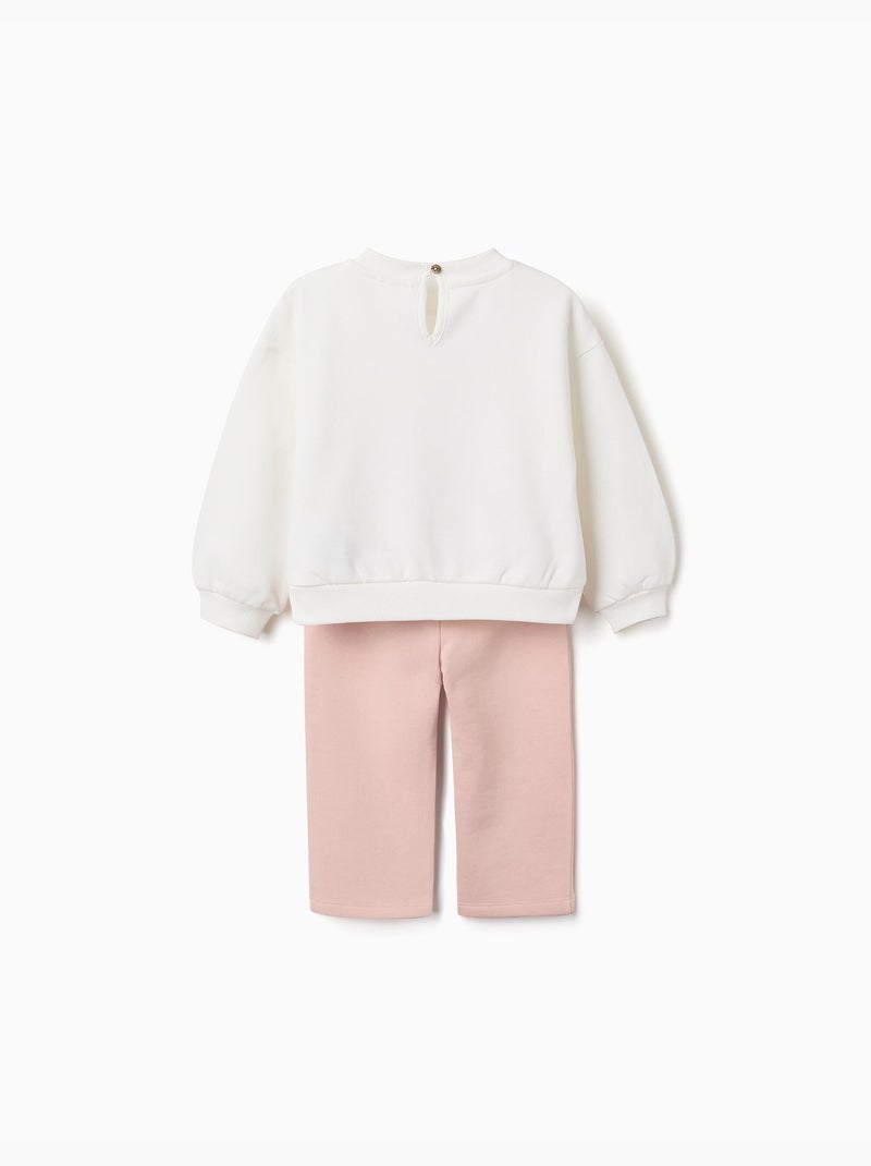 Ensemble de jogging en coton peigné avec imprimé Marie Mauve lilas - Kiabi
