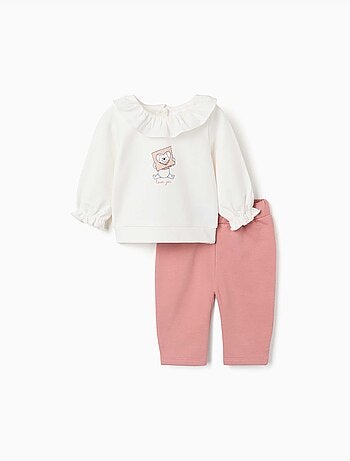 Ensemble de jogging en coton peigné avec imprimé winnie l'ourson